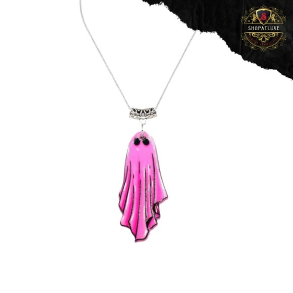 Casper's GF Pink Ghost Necklace - Picture 4 of 5